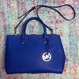 FINAL PRICE! LIKE NEW! Michael Kors Royal Blue Shoulder Bag